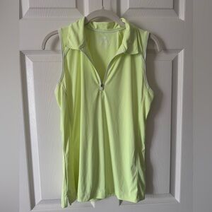 Slazenger Women's Sleeveless Neon Yellow Tank Top